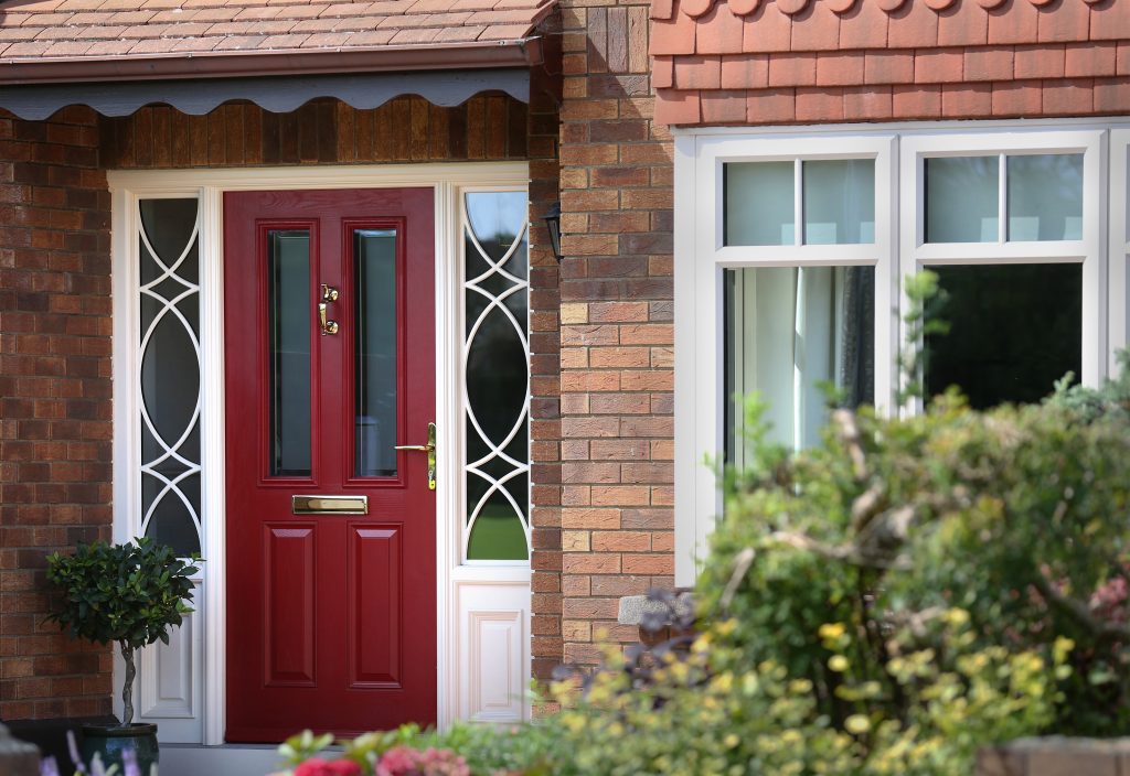 Mourne Door in Ruby Red RAL 3003